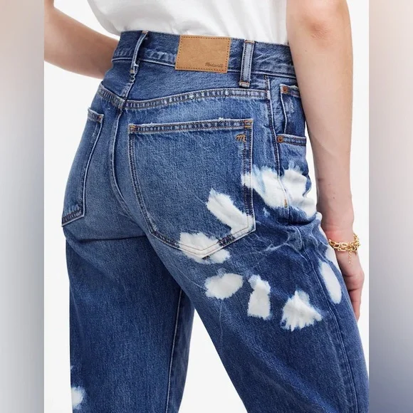 NWT Madewell The Dean Easy Straight Jean | Size 25 | Shibori Wash - Picture 2 of 14